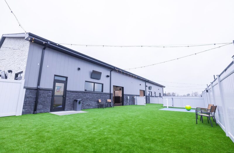 Outdoor Dog Park at Unleashed Pets in Waukee, Iowa